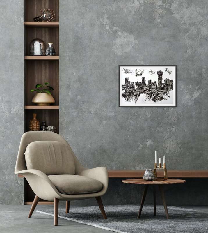 Hilton Edwards Abstract Art Painting - cityscape
