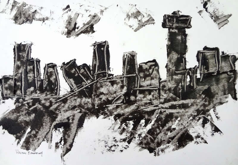 Hilton Edwards Abstract Art Painting - cityscape