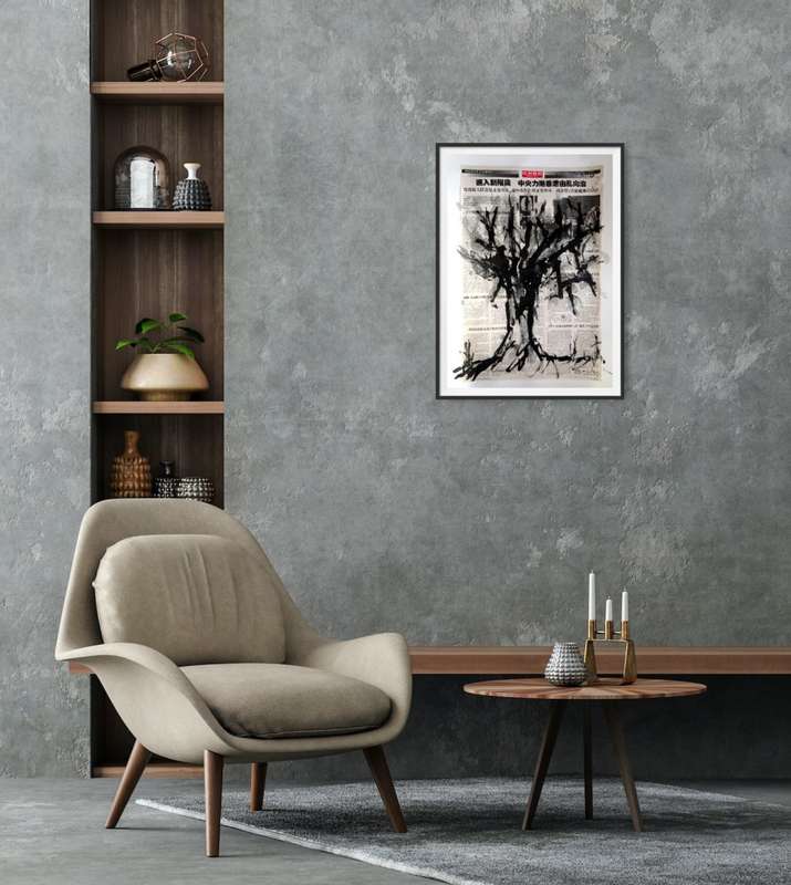 Hilton Edwards Abstract Art Painting  tree series