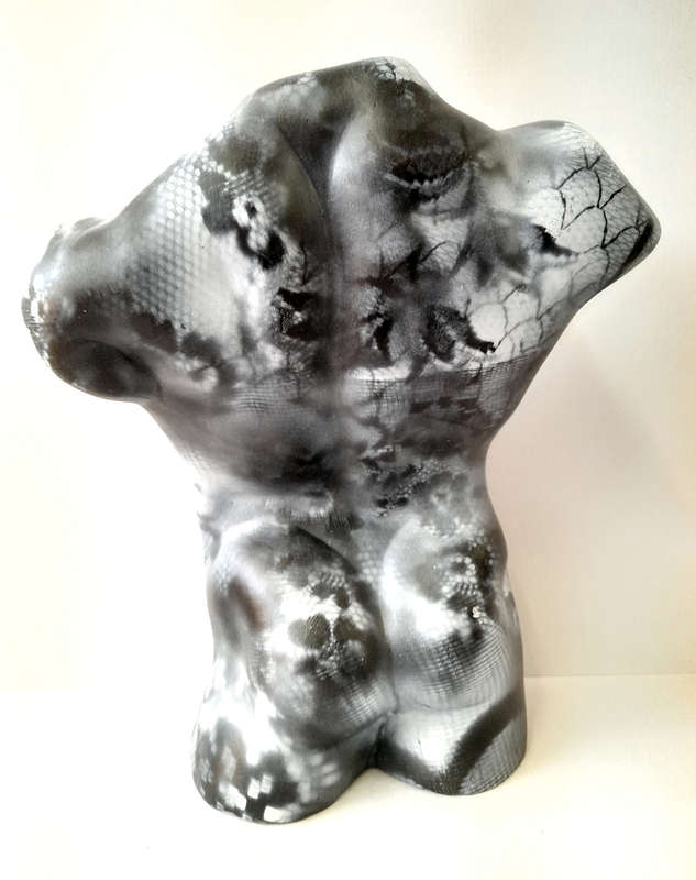 Hilton Edwards Abstract Art - ceramic male torso