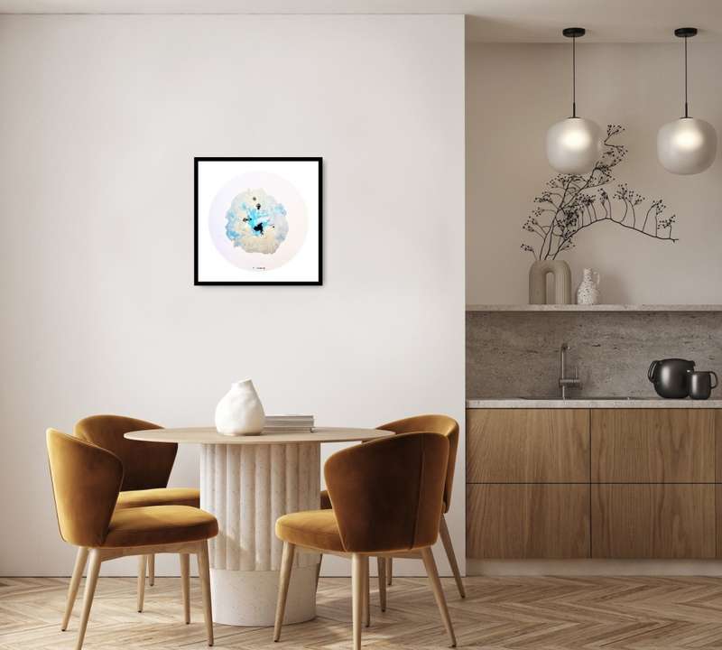 Hilton Edwards Abstract Art Painting -  tondo