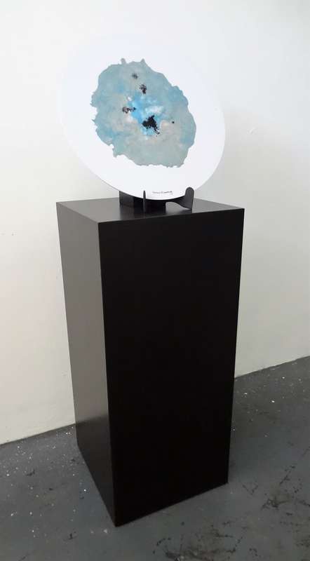 Hilton Edwards Abstract Art Painting -  tondo