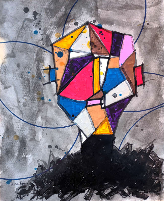 Hilton Edwards Abstract Art Painting - Portrait Series