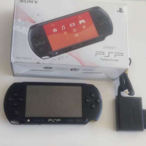 Psp Street /Sony portable street charcoal black +box, charger and memory card