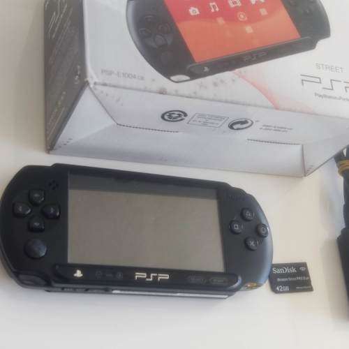 Psp Street /Sony portable street charcoal black +box, charger and memory card