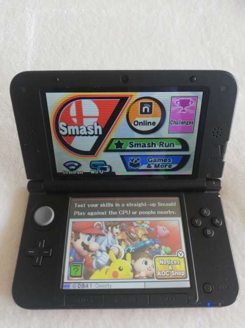 Nintendo 3ds Xl Super Smash Bros limited edition console, smash bros game pre installed