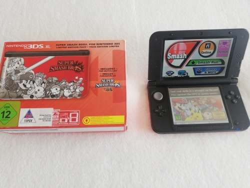 Nintendo 3ds Xl Super Smash Bros limited edition console, smash bros game pre installed