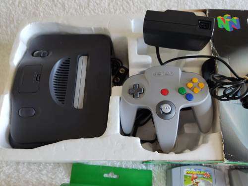 Nintendo 64 console with box