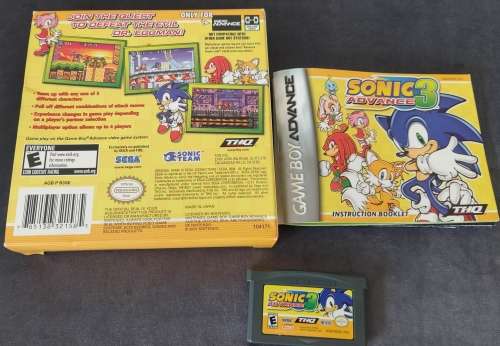 GAME BOY ADVANCE SONIC 3 advance