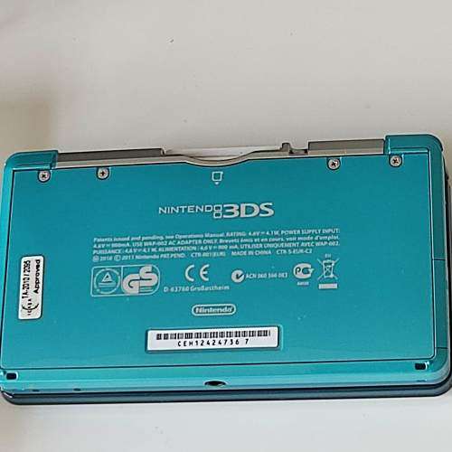 Nintendo 3ds console, game and charger