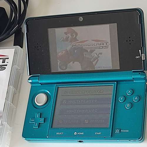 Nintendo 3ds console, game and charger