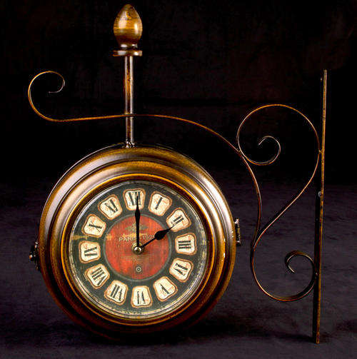 Double Metal Wall Clock