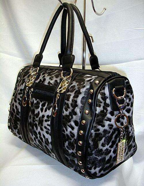 Handbag Sale! Black and White Leopard Print