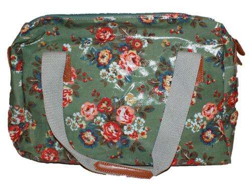 Olive Green and Coral Handbag