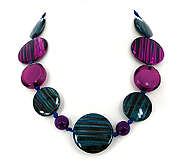 Pink, Turquoise and Navy Necklace