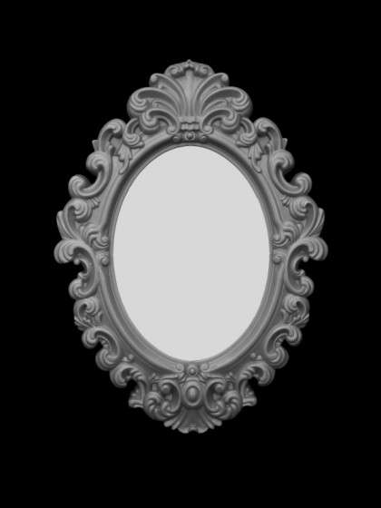 Vintage Display Mirror (Black)