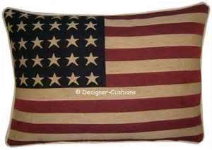 Designer US Flag Print Cushion