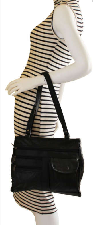Fino Ladies Leather Patch Handbag