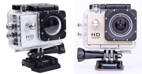 Action Sport Waterproof Camera - Full HD 1080p Video Photo Helmet cam (Water Resistant up to 30m)