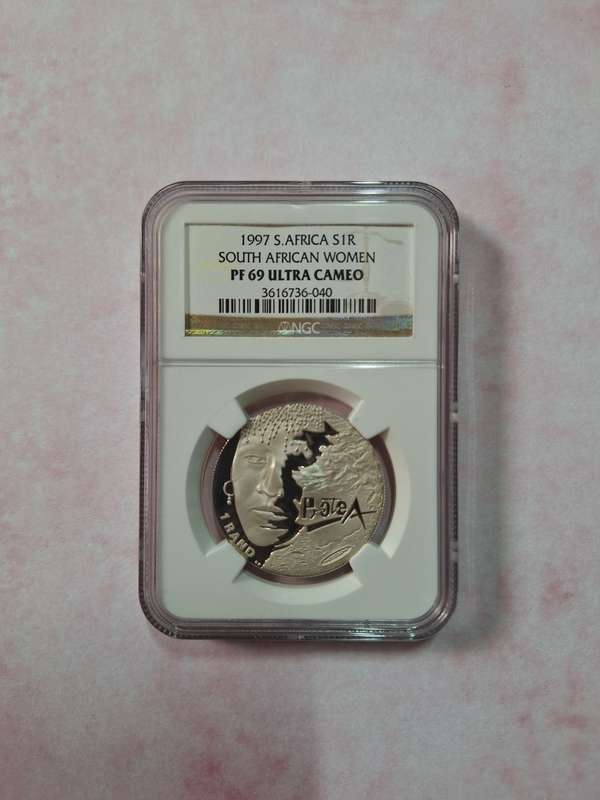 1997 SOUTH AFRICAN SILVER R1 - SOUTH AFRICAN WOMEN - NGC GRADED