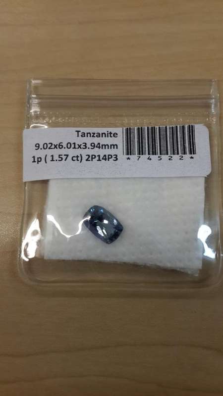 1.57ct CUSHION CUT TANZANITE-AAA -NATURAL