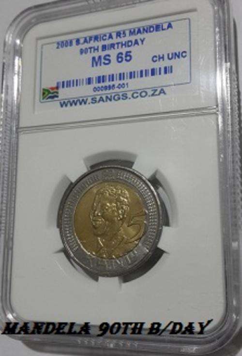 2008 NELSON MANDELA 90TH BIRTHDAY R5 - MS65