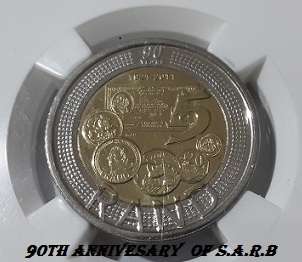 2011-90th ANNIVERSARY OF THE S.A.R.B R5 COIN-HIGH GRADE MS66 -RARE IN ANY GRADE!!!