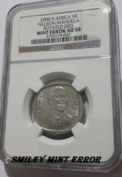 ## MINT ERROR !!! ## 2000 MANDELA SMILEY- NGC GRADED - RARE