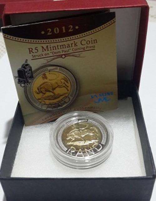 RARE 2012  MINT MARK R5 "OOM PAUL"-VERY VERY FIRST STRIKES + C.O.A