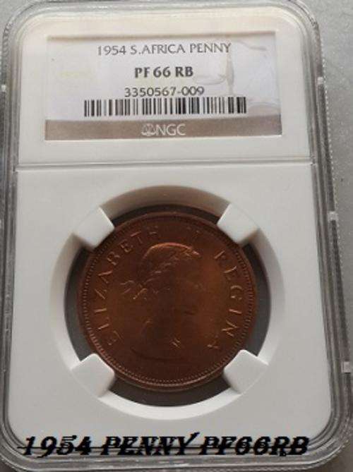 1954 PENNY NGC GRADED PF66RB -SCARCE GRADE