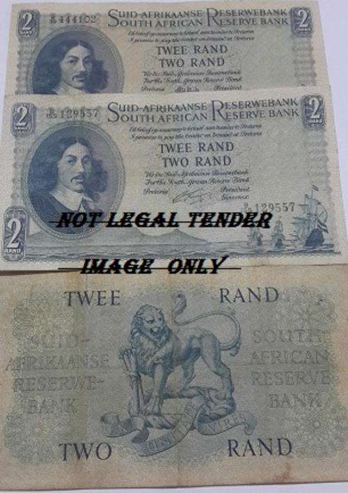 G RISSIK TWO RAND NOTES - CIRCULATED