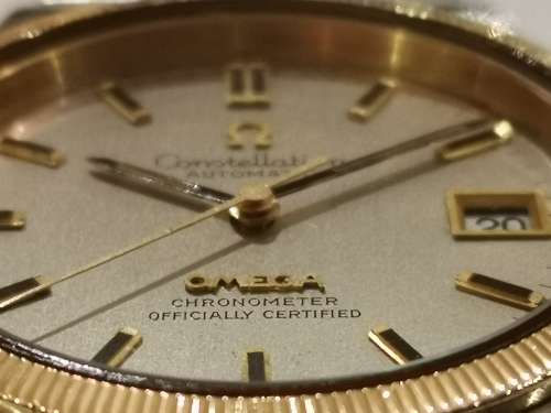 +-25 grams solid 14k Gold!!! Omega Constellation  14k Gold and Stainless Steel.