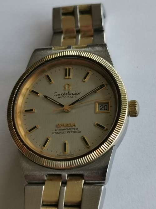 +-25 grams solid 14k Gold!!! Omega Constellation  14k Gold and Stainless Steel.