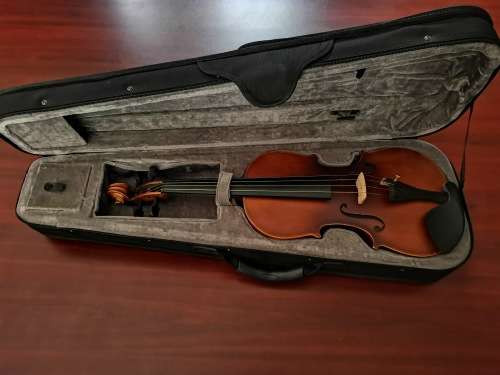 Violin with carry case