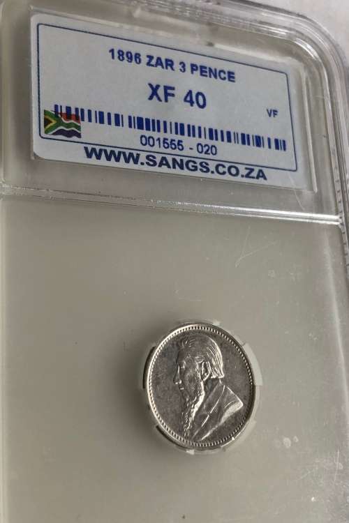 1896 tickey SANGS XF40