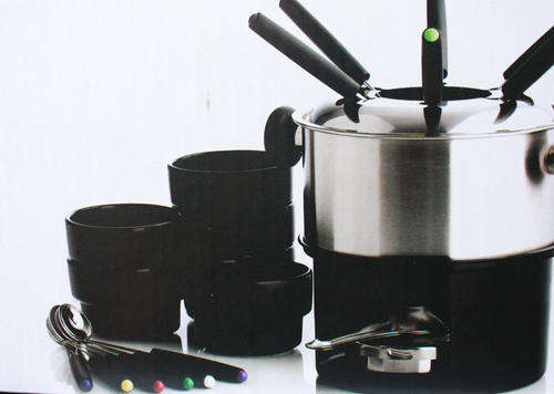 21 piece stainless steel fondue set