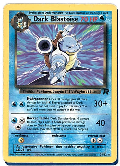 Dark Blastoise non-shiny team rocket