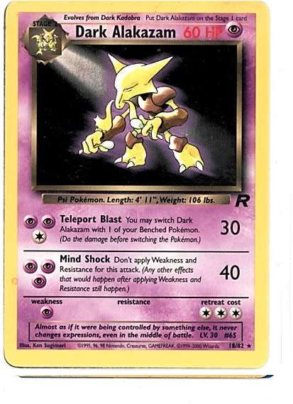 Dark alakazam non-shiny team rocket
