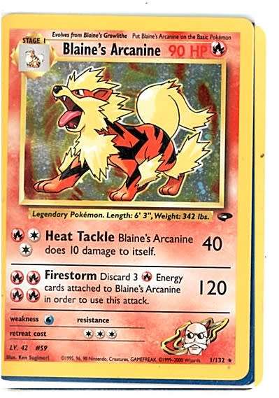 blaines arcanine shiny gym challange