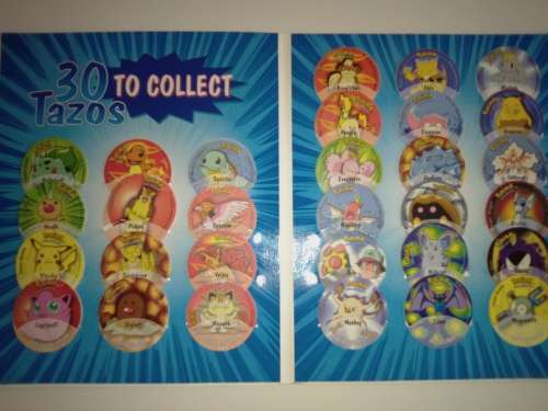Pokemon First Edition Tazos + Collector's Album (Complete Collection)