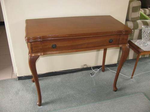 Bridge table with card drawer