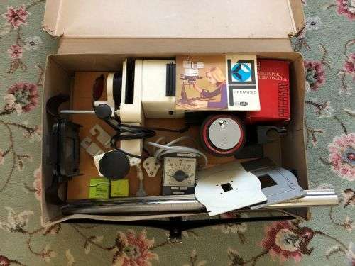 Opemus 5 photographic enlarger & assorted darkroom equipment