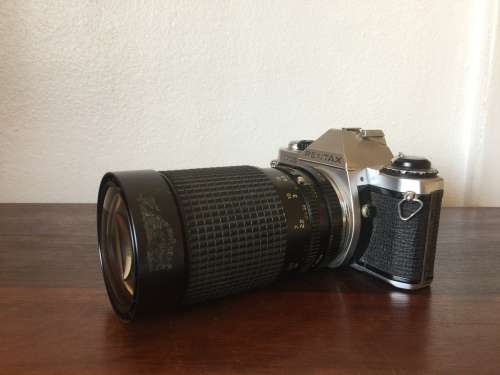 Pentax ME Super with 35-200mm Tokina lens