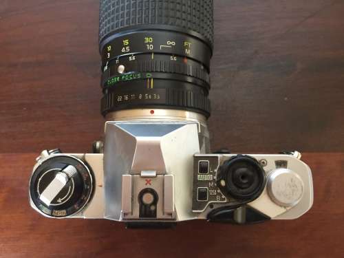 Pentax ME Super with 35-200mm Tokina lens