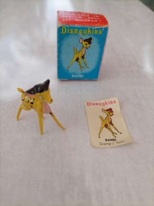Disney Disneykins BAMBI With Stamp - 1961 by Marx Toys - Hand Painted - Highly Collectable - Box