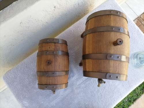 2 x 1845 VAN RYN`S VICEROY BRANDY BARRELS - 1 X 2L - 1 X 5L - AMAZING LIKE NEW SMELL`S LIKE WOOD