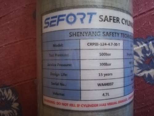 Shenyang 4.7Lit Scuba tank