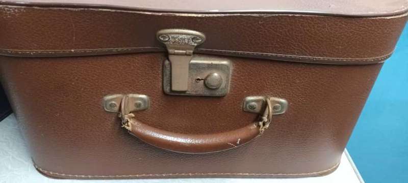Vintage Hat Box Collection of 4 and 1 Vintage Suitcase