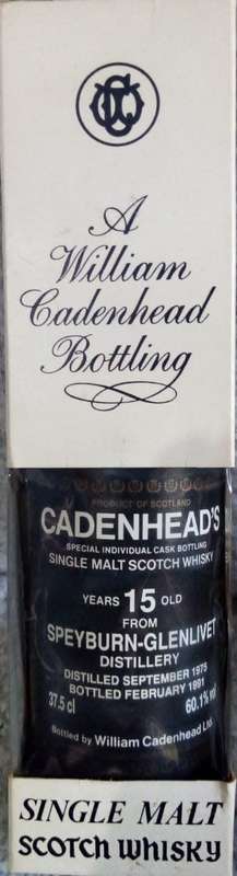 CADENHEAD`S Single Malt Whiskey - 15 Year`s