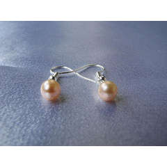 Pink Tear Drop Fresh Water Pearl Earrings